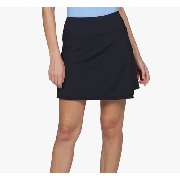 IBKUL Women's 17.25" Faux Wrap GolfSkort Size XL Black New With Tags